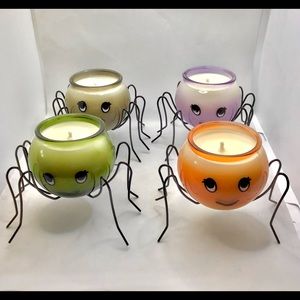 Spooky cute spider candles